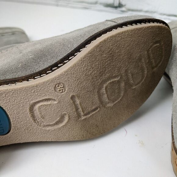 cloud footwear grey suede boots with tassle cork heel size 6 - Picture 4 of 10